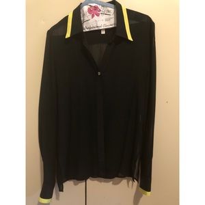 Black & yellow blouse